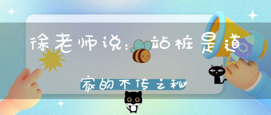 徐老师说：站桩是道家的不传之秘