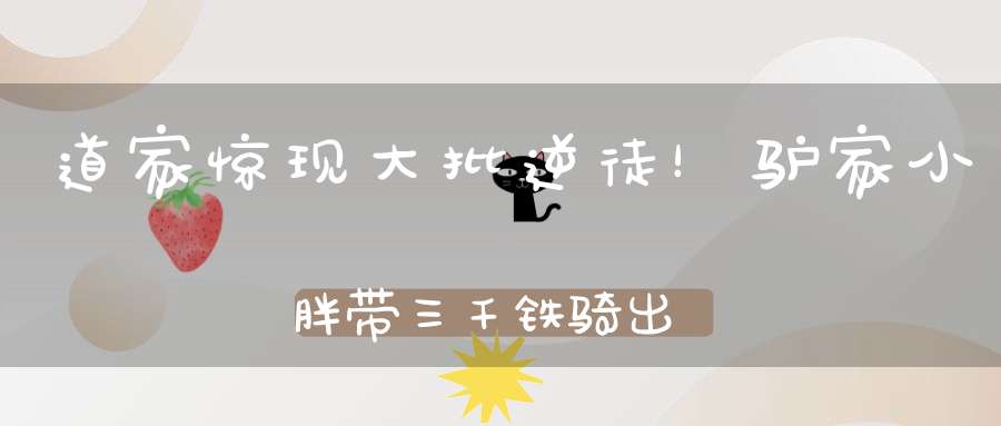 道家惊现大批逆徒！驴家小胖带三千铁骑出征！