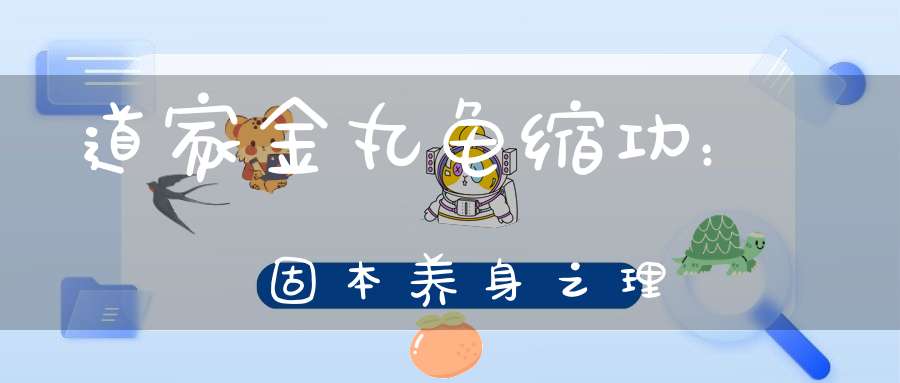 道家金丸龟缩功：固本养身之理